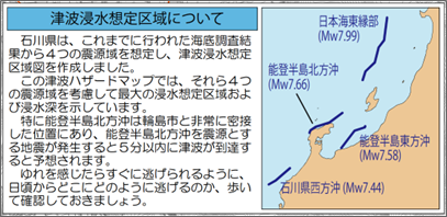 図 8 津波ハザードマップ〔輪島地区〕の解説部分